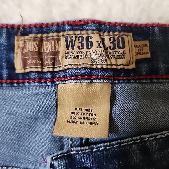 XIOS Denim Men's Blue Jeans Cotton Blend Size W36xL30 Distressed - Picture 3 of 6